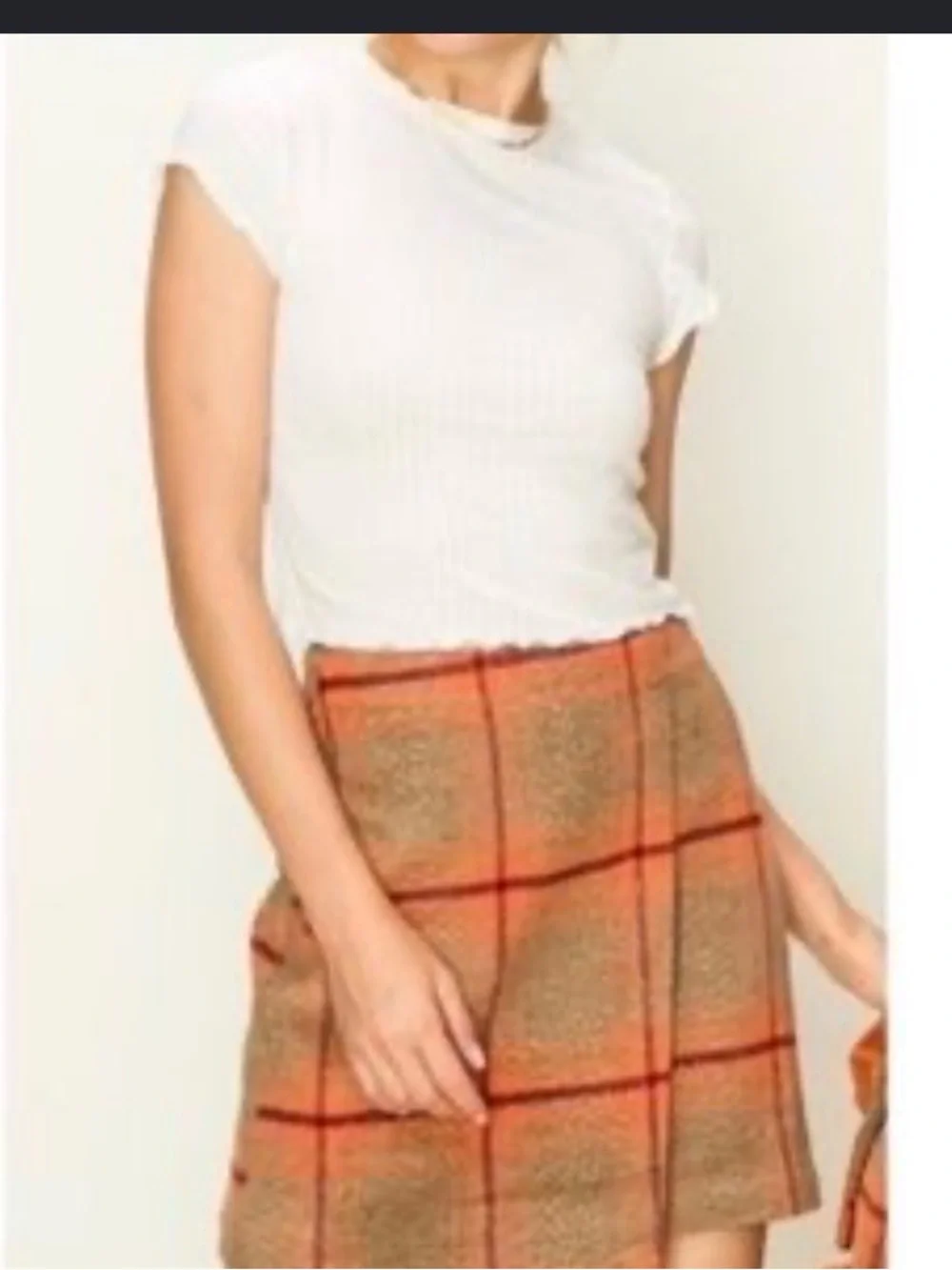 HYFVE Plaid skirt preppy size L  NWT